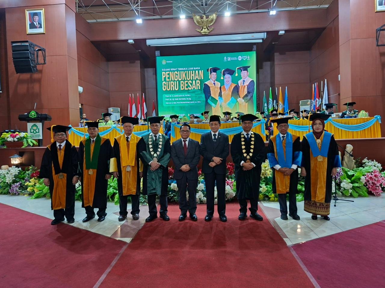 Dua Alumni As’adiyah Resmi Dikukuhkan sebagai Guru Besar Tetap UIN Alauddin Makassar