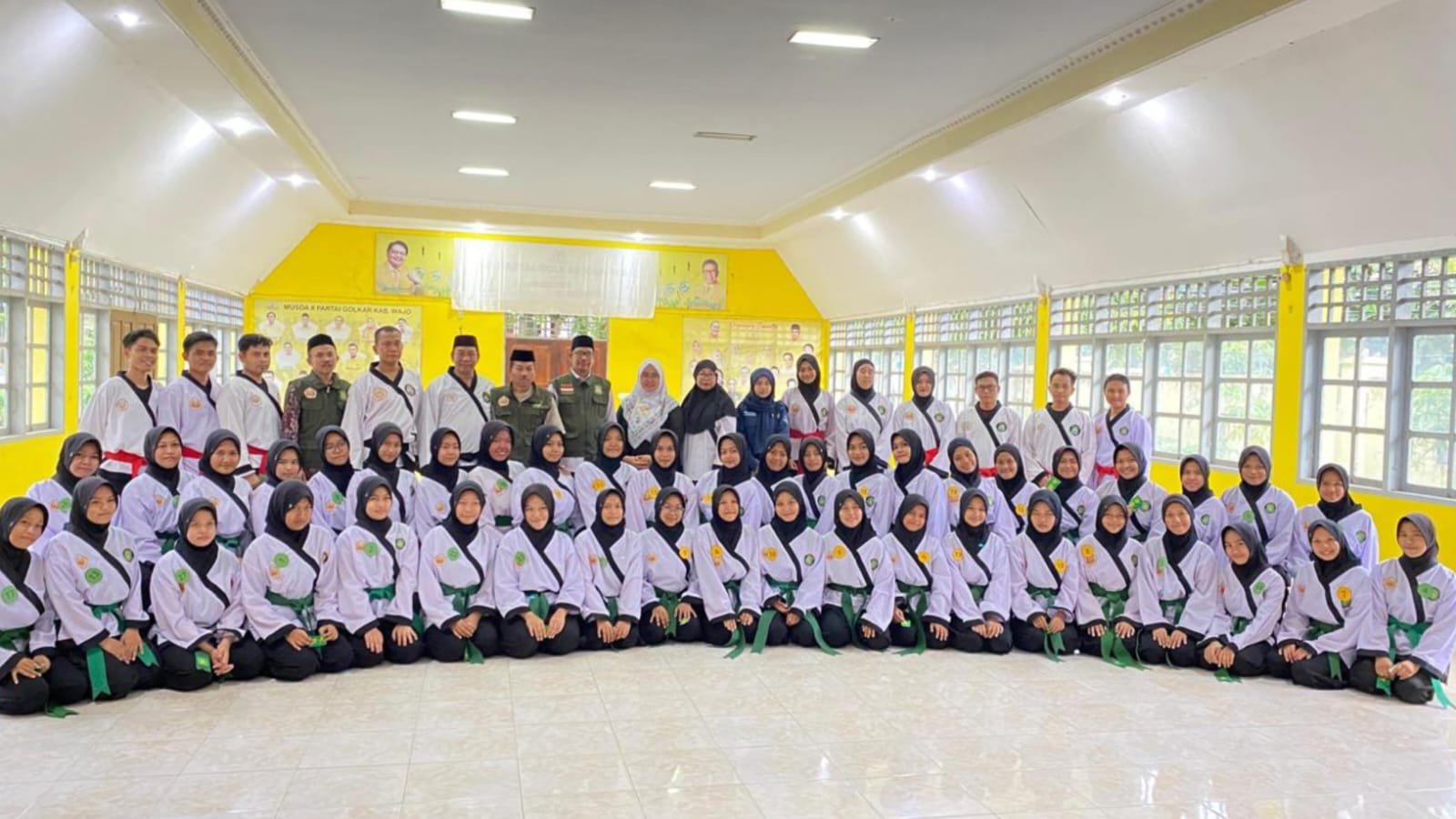MAS As'adiyah Putri Sengkang Menggelar Penutupan Ujian Kenaikan Tingkat Pencak Silat Dakwa (PENDAWA)