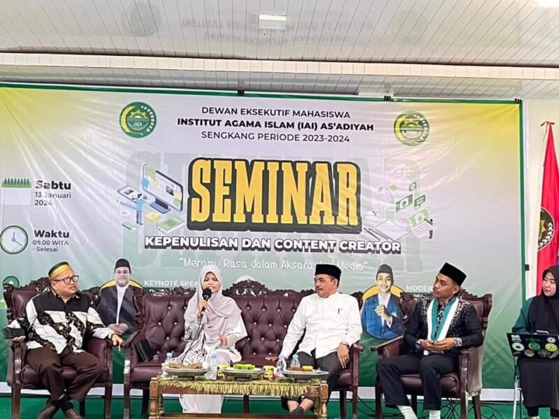 Meniti Inspirasi dan Pengetahuan: Seminar Kepenulisan dan Content Creator di IAI As'adiyah