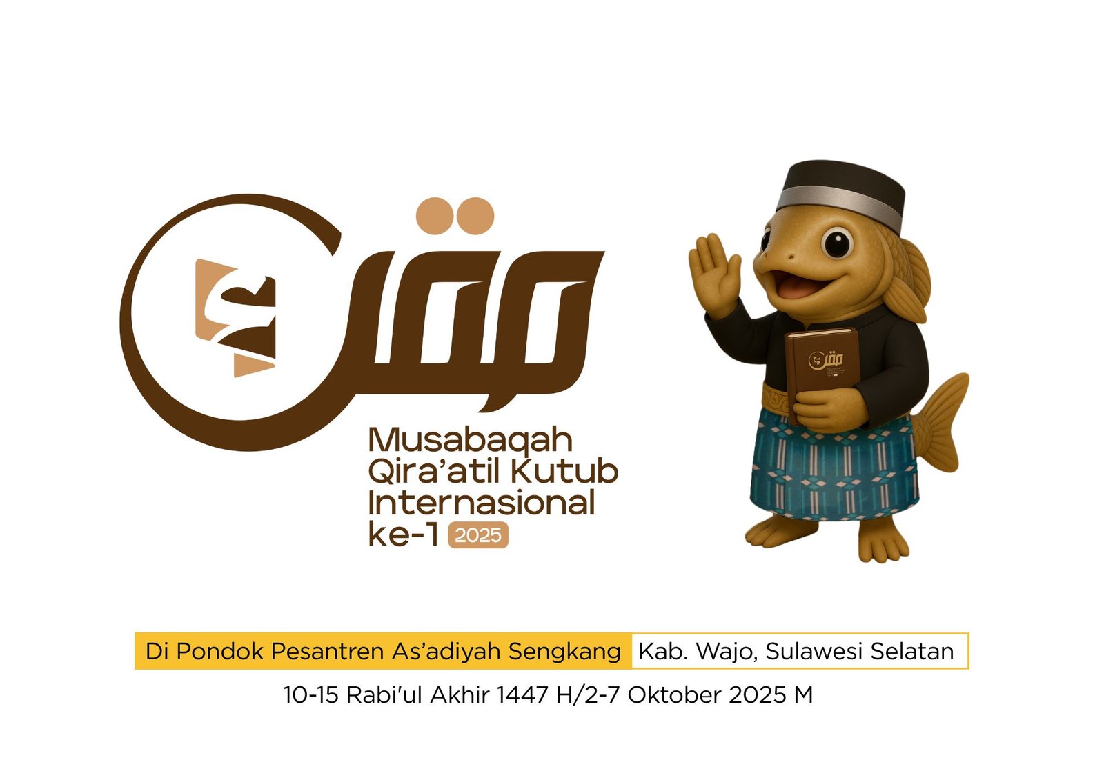 Unduh Disini! Logo dan Maskot MQK Nasional ke-8 dan Asia Tenggara ke-1 Tahun 2025